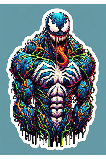MegaSticker Autocolant Venom Power 13x8 Cm - Autocolant pentru mașină, motocicletă, cască, laptop, parbriz
