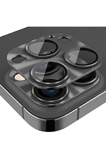 Fibaks Full Protection Tempered Glass for iPhone 13 Pro/Iphone 13 Pro Max Camera Lens Protector with Metal Frame