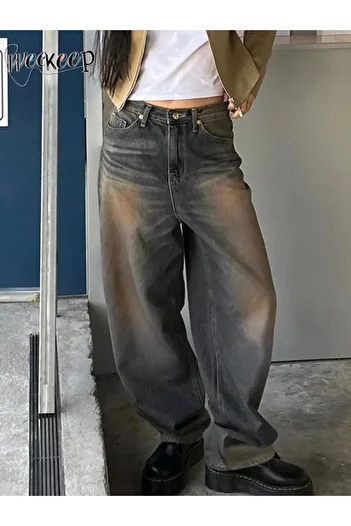 DENİKK Y2k Baggy Retro Unisex Jeans/Stars Jean Pants