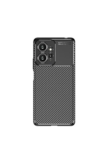 Fibaks Redmi Note 12 Case Camera Protruding Carbon Fiber Patterned Colorfast Protective Cover