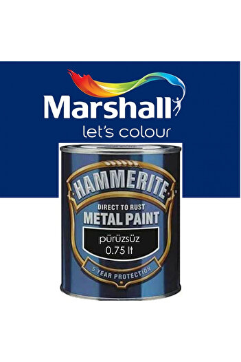 Marshall HAMMERİTE DÜZ PÜRÜZSÜZ TİP METAL BOYALARI 0.75 LT