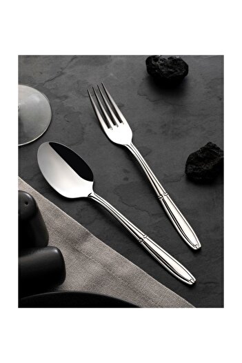 Nehir Bouquet Sweet Spoons - 12 Pieces of Dessert Spoons