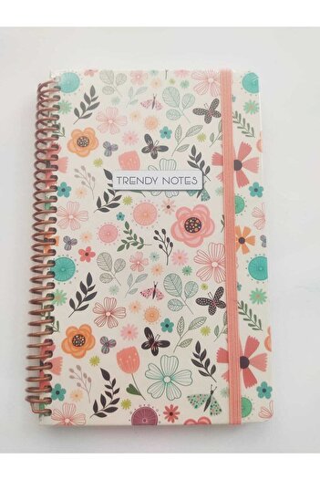 KESKİN COLOR Trendy Notes Tarihsiz Spiralli Sert Kapak Iç Kapak Desenli 80 Yaprak Çizgili Ajanda