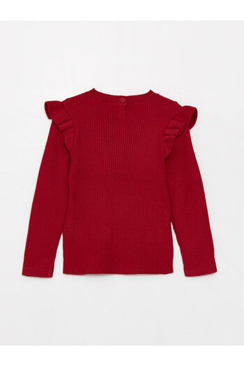 LC Waikiki Crew Neck Soft Textured Baby Girl Knitwear Sweater