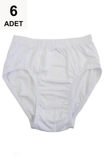 NAZAR YILDIZI 6 Pieces White Men's Briefs