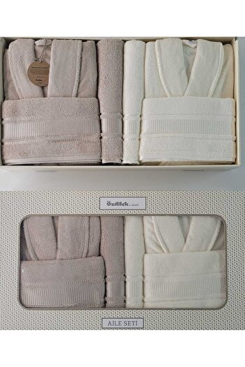 Özdilek ÖZDİLEK COLOURİST BORNOZ TAKIMI AİLE SETİ %100 PAMUK/COTTON