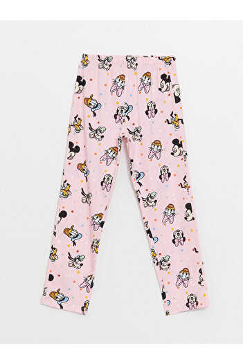 LC Waikiki Gömlek Yaka Minnie Mouse Baskılı Uzun Kollu Kız Çocuk Pijama Takımı