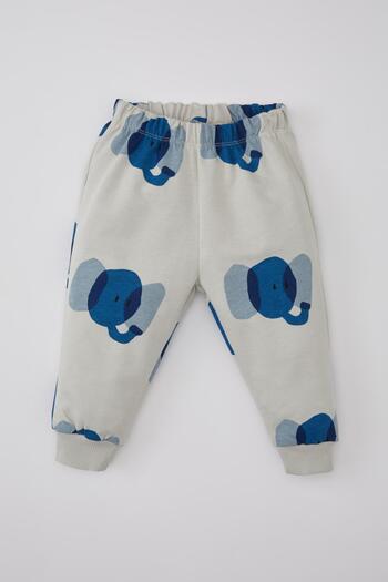 DeFacto Baby Boy Patterned Sweatshirt Sweatpants Set of 2 B3172A524Sp