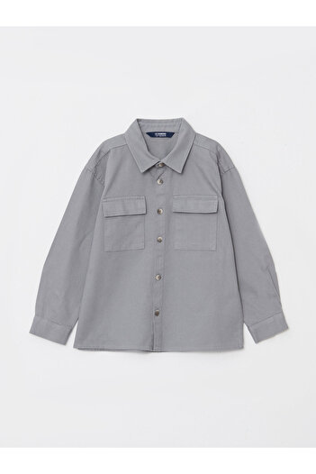 LC Waikiki Bequemes Gabardine-Hemd für Jungen