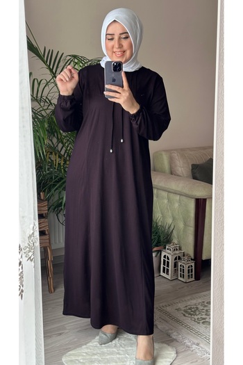 TDYtrendy Giyim Mother Cross Rope Detailed Plus Size Dress