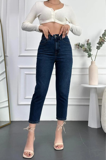 Ramrod Zora Women's Lycra Navy Blue Boyfriend Flexible Jeans