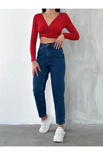 Ramrod Zora Women's Lycra Navy Blue Boyfriend Flexible Jeans