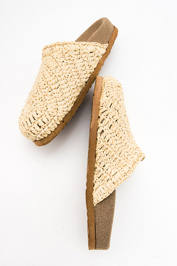 LuviShoes LOOP Beige Knitted Women's Slippers