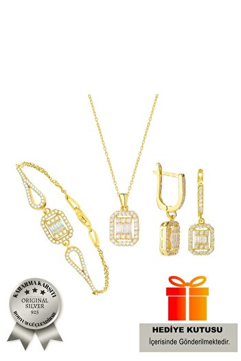 ADA LİFE GÜMÜŞ 925 Ayar Gümüş 3 Lü Baget Set (Özel Kutulu)