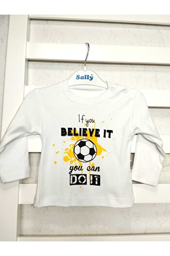 sally baby 2-thread Seasonal 3-Piece Set, Football Ball Pattern, Text, Zipper, Hooded Bottom and Top Set,