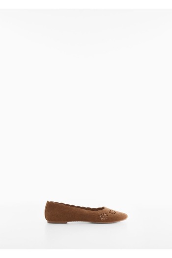 MANGO Kids Brown Ballerina Flats for Kids
