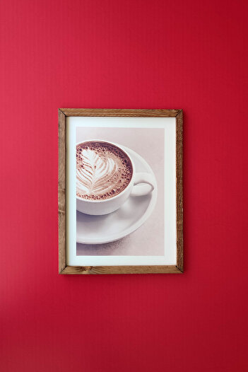 Tooall Coffee in a Coffee Corner Cup Ζωγραφική με ξύλινο πλαίσιο