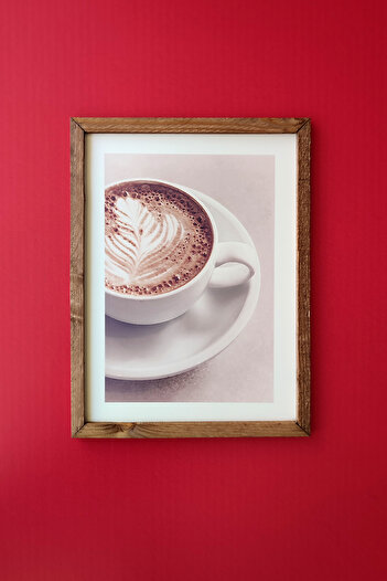 Tooall Coffee in a Coffee Corner Cup Ζωγραφική με ξύλινο πλαίσιο