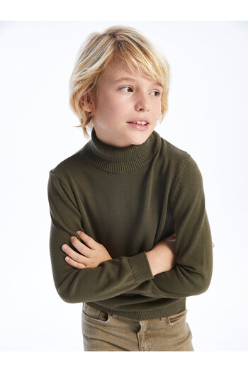 LC Waikiki Turtleneck Basic Long Sleeve Boys' Knitwear Sweater