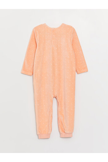 LC Waikiki Baby Collar Long Sleeve Polka Dot Patterned Baby Girl Jumpsuit