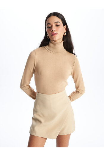 LC Waikiki Turtleneck Women's Knitwear Sweater - Solid Long Sleeve