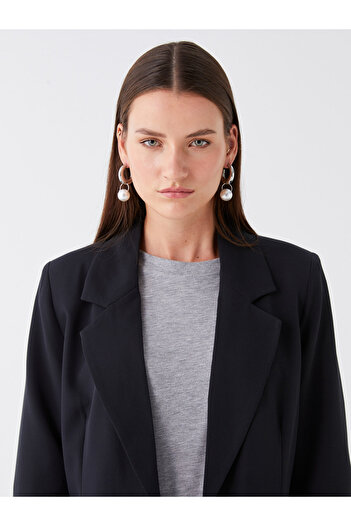 LC Waikiki Düz Uzun Kollu Krep Kadın Blazer Ceket