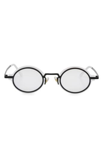 Angel Eyes White Frame Clear Glass Oval Women's Sunglasses Ae9909c9-b