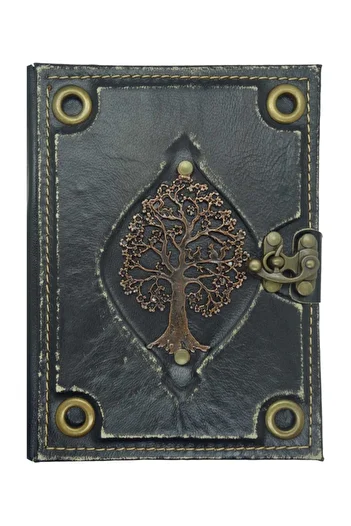 Notopelle Leather Notebook - Tree of Life (nest) - Black