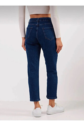 Ramrod Nomi Women's Lycra Navy Blue Boyfriend Jeans