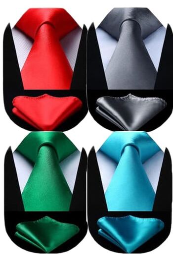 Trenderrs Men's Satin Tie Set of 4
