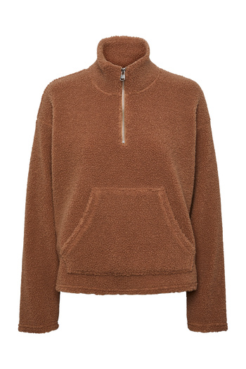 PIECES Pcfinnleigh Ls High Neck Teddy Sweat