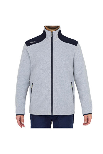 Decathlon Men's Fleece - Warm, Sailboat - Variegated Gray / Navy Blue - Sailing 100