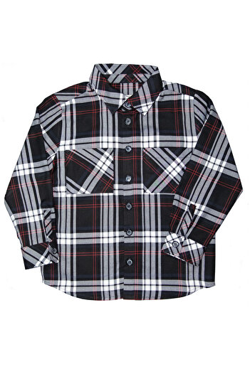 Ozmoz By Mukadder Özden Ozmoz Boy's Black Lumberjack Shirt