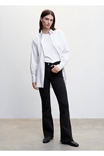 MANGO Woman Mid Waist Flare Jeans