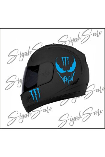 S&S HEDİYELİK EŞYA Autocolant pentru cască de motor Venom Smiley Face - Folie autocolantă pentru motociclete X X