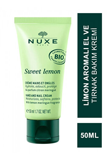 Nuxe Sweet Lemon - Tatlı Limon Aromalı Besleyici, Nemlendirici, Koruyucu El Ve Tırnak Bakım Kremi 50 ml