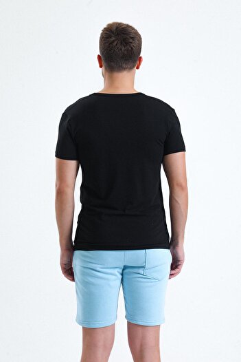 Mısırlı Men's Modal V-Neck Black Undershirt