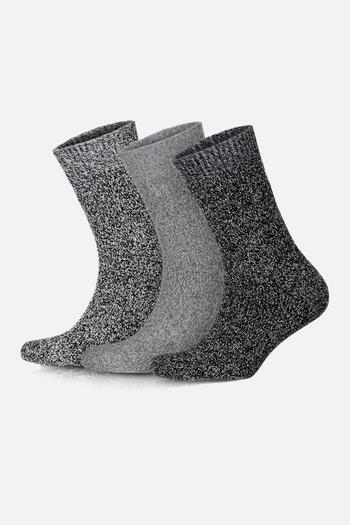 Aytuğ Men's Norweger Merino Wool Winter 3-Piece Colorful Sock Boot Socks