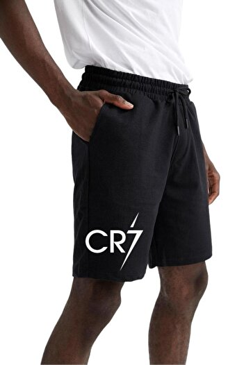BENROMA CR7 PRINTED BLACK MEN'S SHORTS