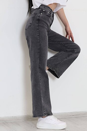 geenz manifacture Morcelo 90's Snow Wash Blue Lycra Super High Waist Loose Jeans Palazzo Trousers