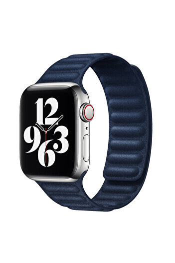 Techmaster Apple Watch 5 6 7 8 9 38mm 40mm 41mm Uyumlu Manyetik Baklalı Kordon