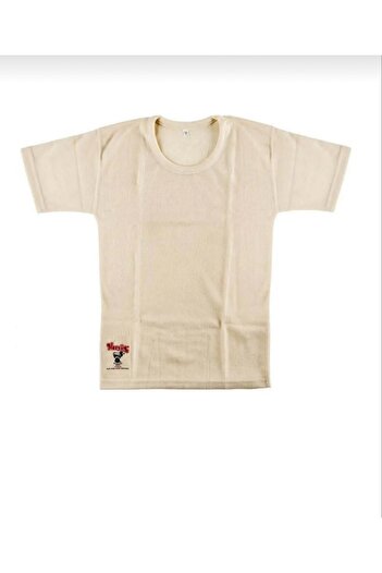 Hasyün Genuine Wool Children's Undershirt Asthma Bronchitis Undershirt Zero Collar Half Sleeve