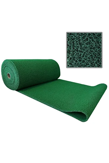 Ymc Curly Carpet Mat Runner Green 14 Mm Width: 100 Cm (1 METER)
