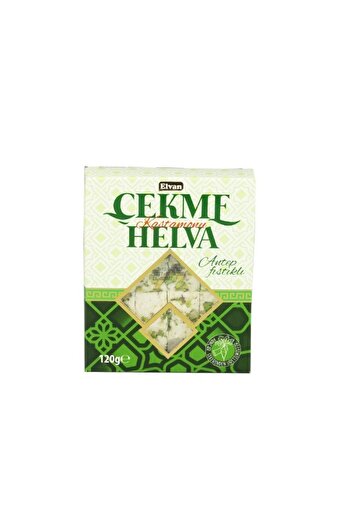Elvan Pulled Halva with Pistachio 120 Gr. (1 Pack)