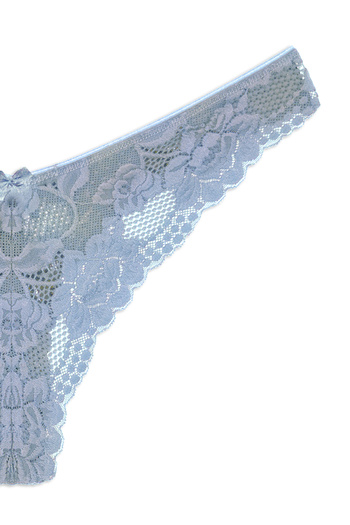HNX Chiloți tanga brazilian cu talie înaltă din dantelă bleumarin