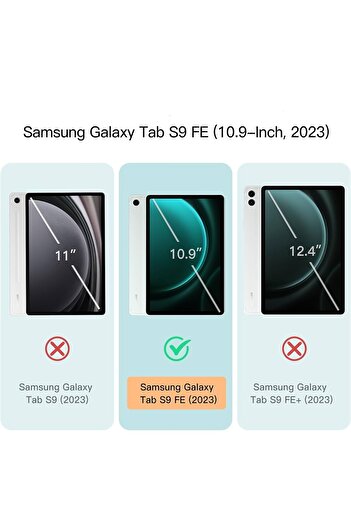 piblue حافظة لهاتف سامسونج جالاكسي تاب S9 FE SM-X510 10.9 بوصة 360 غطاء دوار مع حامل + قلم لوحي