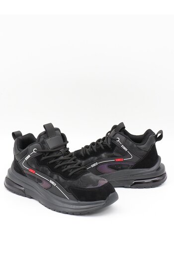 GAMELU Went Men's Black Red Detail Daily Orthopedic Memory Memory Sole Sports Sneakers
