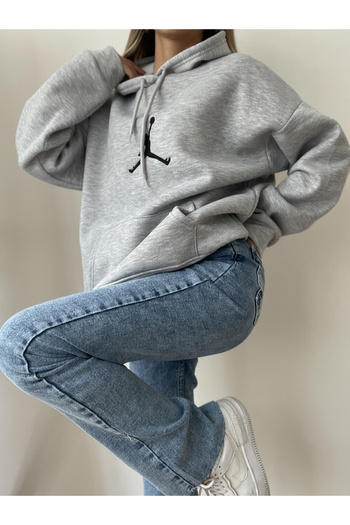 Machetta Φούτερ με στάμπα Unisex Γκρι Oversize