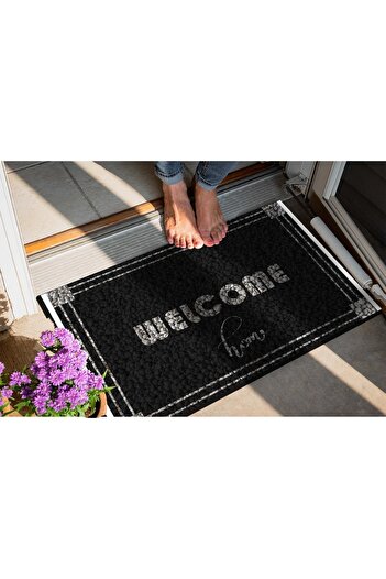 Evsebu Pienso Home Dekoratif Kapı Önü Paspası Welcome Home Çakıltaşı