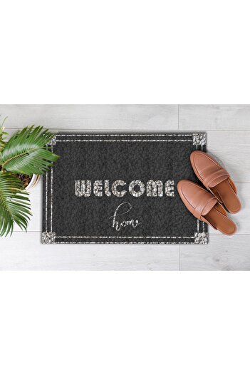 Evsebu Pienso Home Dekoratif Kapı Önü Paspası Welcome Home Çakıltaşı